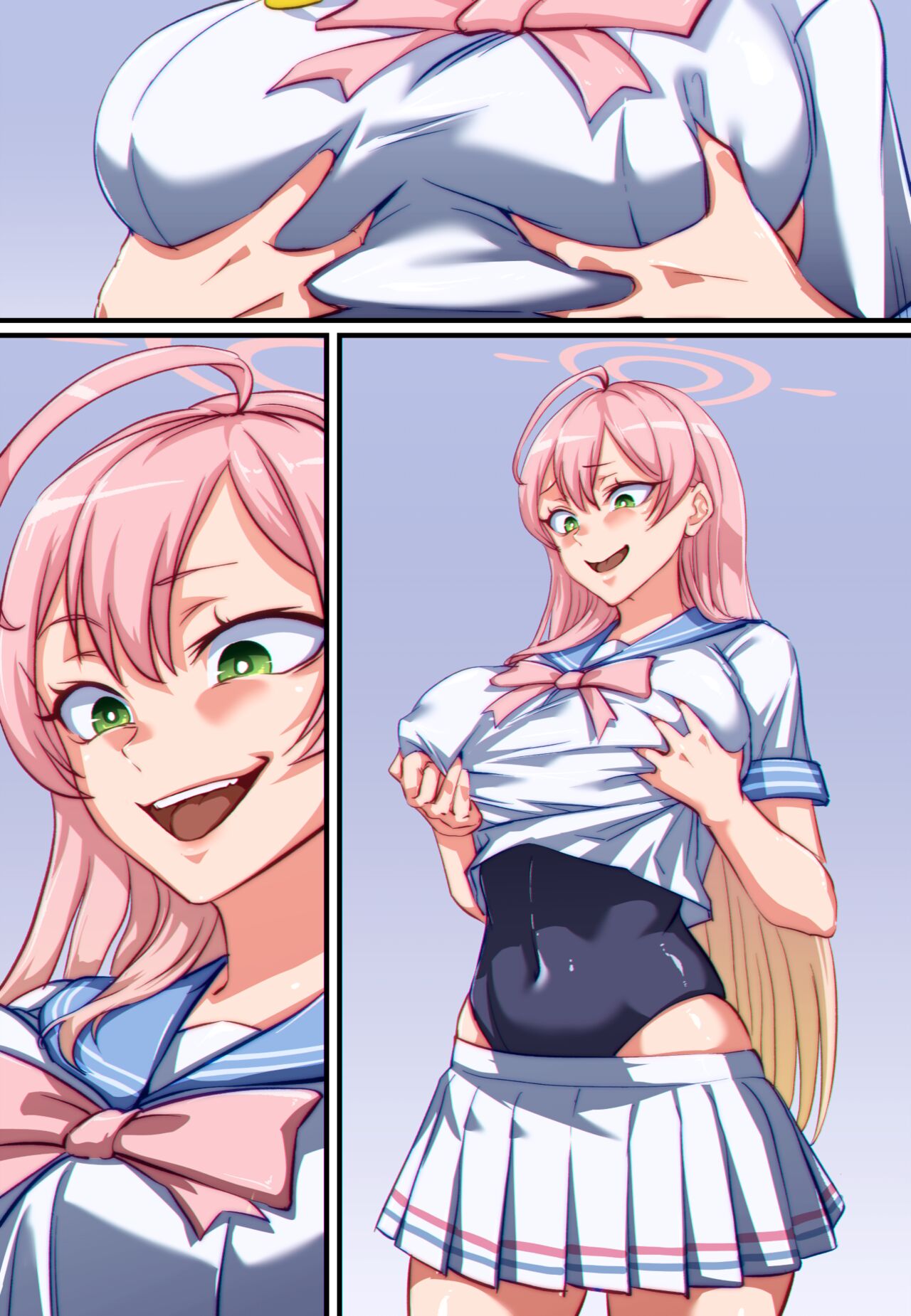 【Full Color Speechless Manga 15P（Art:Khear）】Blue Archive Hanako Urawa Slime Possession page 7 full