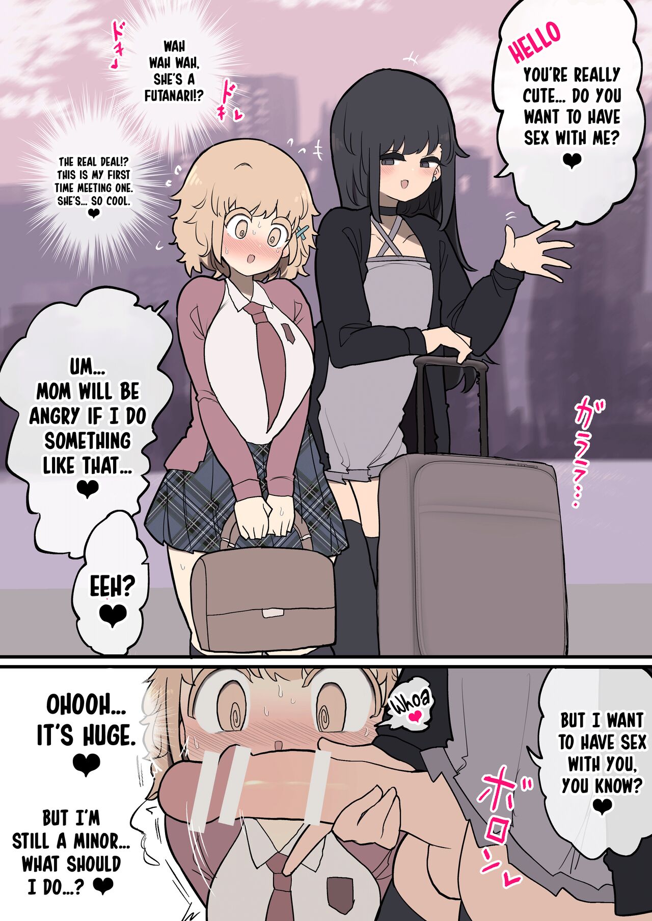 Futanari Ikemen Onnanoko Chinpo ni Meromero Soku Ochi Gaikokujin-chan / The Foreigner That Falls Head Over Heels For A Handsome Futanari Girl's Dick page 3 full