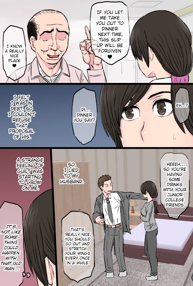 Senshokuzuma ~Jimi de Kyonyuu na Shufu ga Dosukebe Hihi Jijii no Iro ni Somaru made~ page 10 full