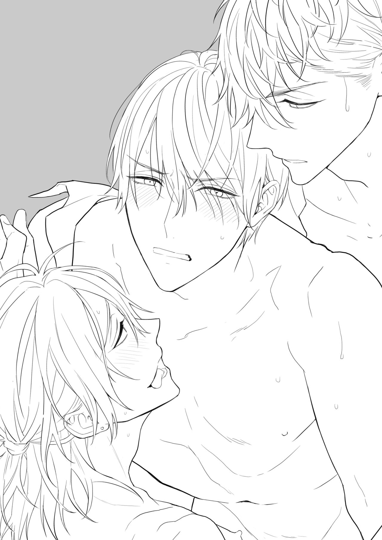 Tachi to Neko Docchi ga Ii no? ~Tsuyudaku Ecchi na Mitsudomoe~ | Top or Bottom? ~Sweaty 3-Way Sex~ page 2 full