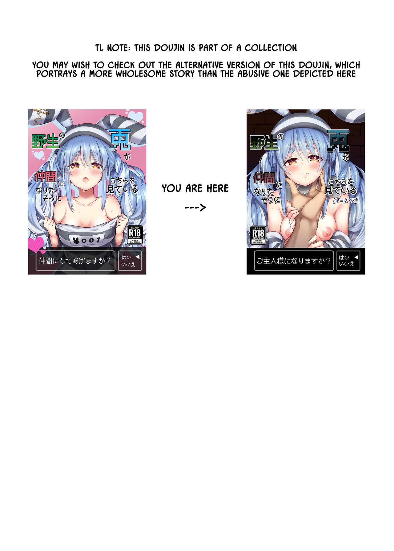 Yasei no Usagi ga Nakama ni Naritasou ni Kochira wo Miteiru "Darkness" | Wild Rabbit Is Looking At You As If It Wants To Be Friends "Darkness" page 2 full