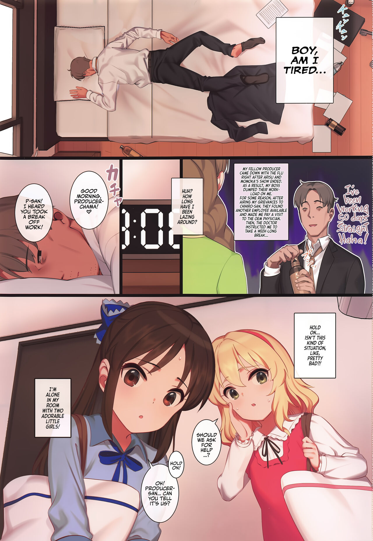 Tsukarehatete Kaettara Arisu to Momoka ga Seiteki ni Iyashimakutte kuremashita. | Lovely R&R with Arisu and Momoka, Gone Sexual! page 2 full