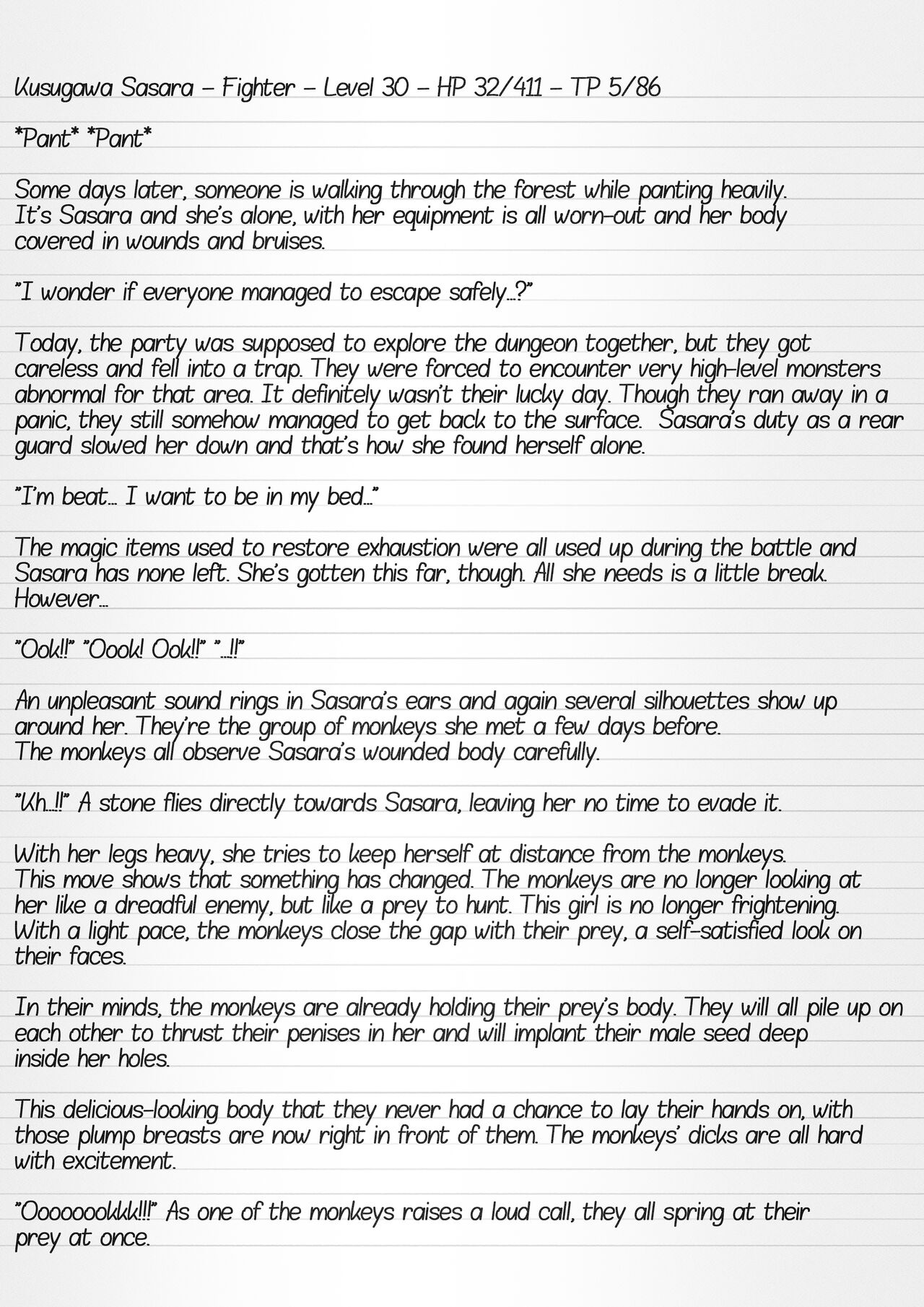 Misuke's Short Stories 15 - Sasara & Monkeys page 4 full