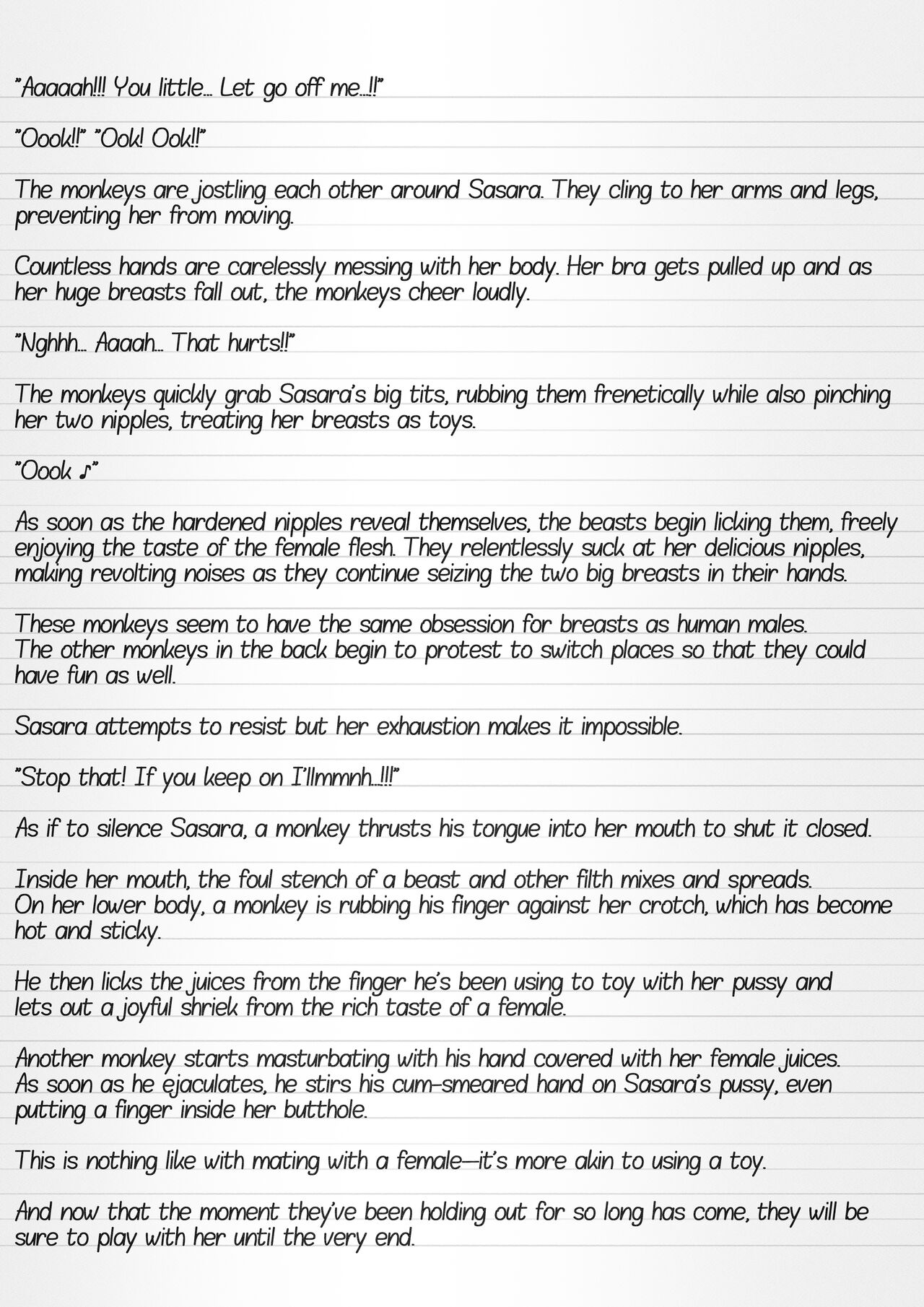 Misuke's Short Stories 15 - Sasara & Monkeys page 6 full