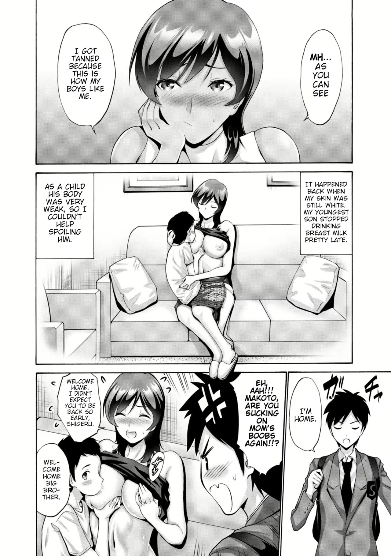 [Nishikawa Kou] Haha wa Musuko no Chinpo ni Koi o Suru - Mother lusts after her son's dick. + FANZA Tokusouban Furoku [Digital] [Incomplete] [English] [Poranya] Hentai - Raw  66