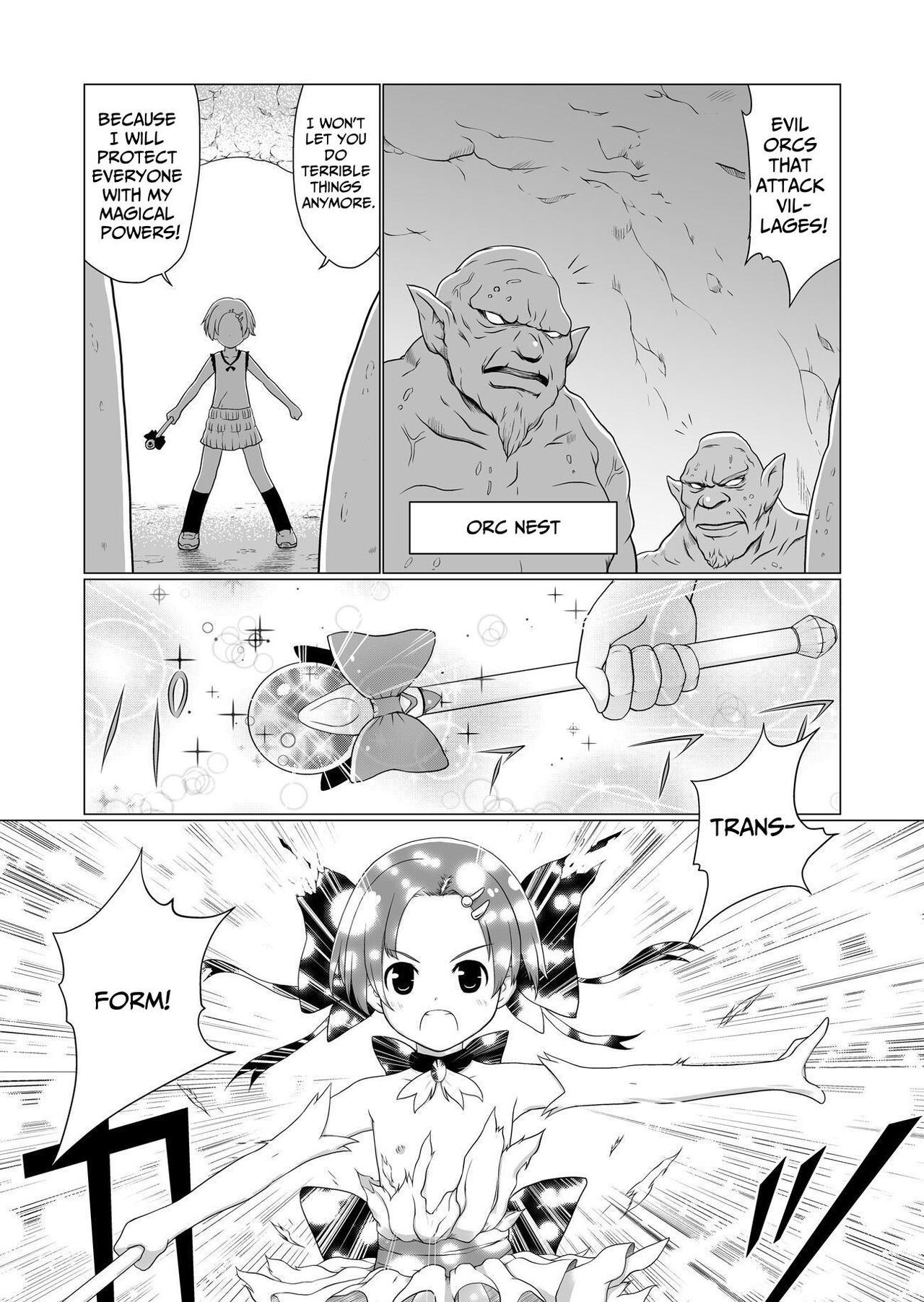 Mahou Shoujo vs Yosou yori Haruka ni Tsuyoku Takusan Ita Orc-tachi | Magical Girl vs Mighty Orcs Beyond All Reckoning page 2 full