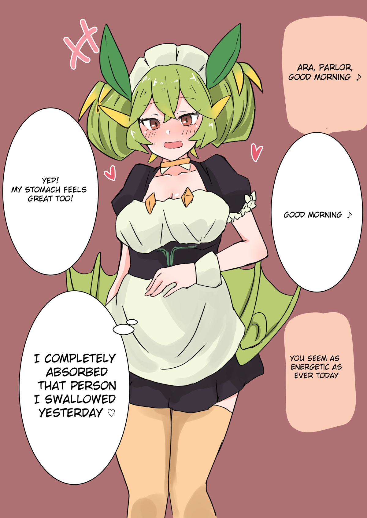 The hero that loses to the parlor dragonmaid and gets swallowed and digested page 7 full