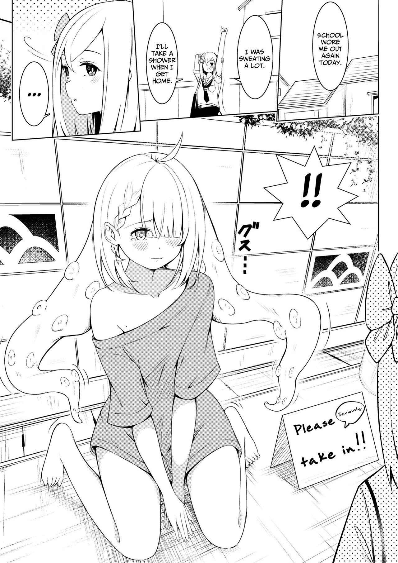 Syokusyu Syouzyo Hiro I Masi Ta. | I Picked Up A Tentacle Girl. page 2 full