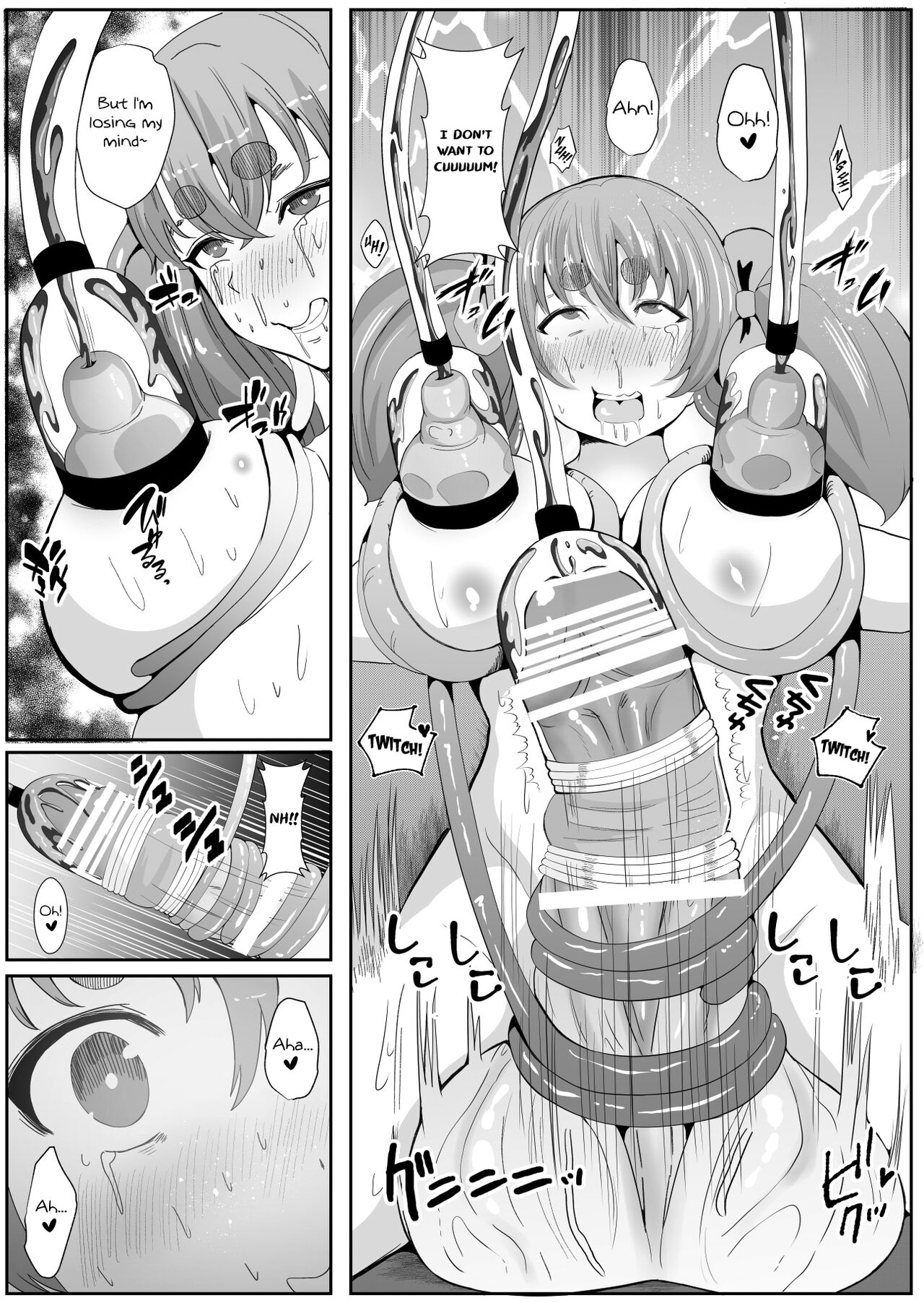 Chinpo ni Kiseisare Kintama ni Jinkaku o Utsusareta Mahou Shoujo | Magical Girls Who Got Infested by Parasite Cock and Had Their Personalities Transferred Into Their Testicles page 9 full