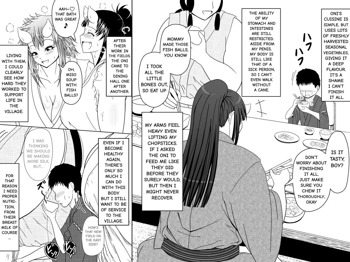 The Human Boy in the Oni Village 2 - Morning Breast Feeding and Walking Practice Chapter page 6 full