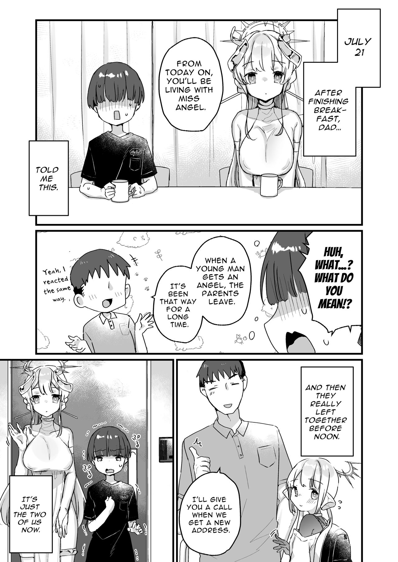 Onaho Ochishita Kikai Tenshi-sama to Boku no Natsuyasumi | My Summer Vacation with a Fallen Faphole Mech Angel page 10 full