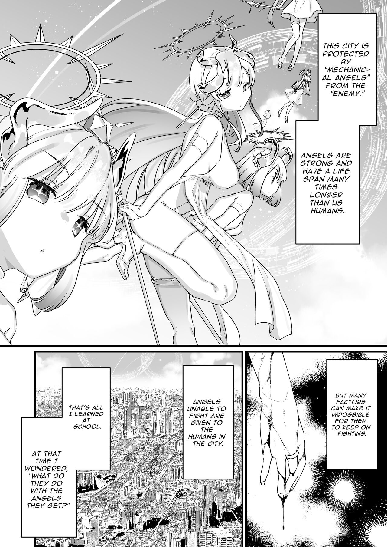 Onaho Ochishita Kikai Tenshi-sama to Boku no Natsuyasumi | My Summer Vacation with a Fallen Faphole Mech Angel page 3 full