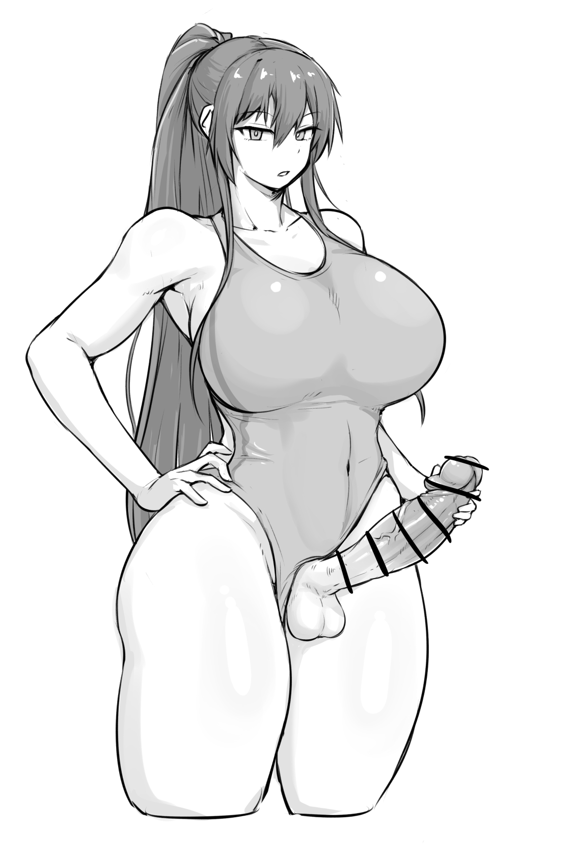 Cool Futanari Senpai and Dick Comparison 4 page 5 full