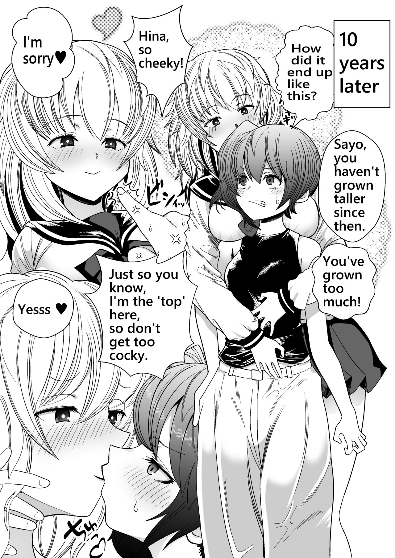 Tsuyoki na Onee-san ga Imouto-bun ni Gyakuten LesSe Sareru Manga | The Role Reversal Yuri page 6 full
