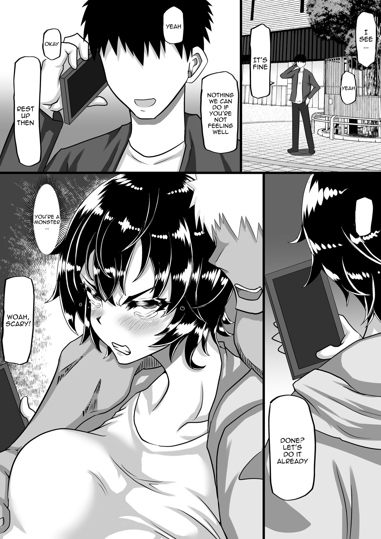 [Chae] Furin Chuudoku ni Natta Kanojo wa Yori Tsuyoi Shigeki o Motomete Netorare Douga o Kareshi ni Okuru | A Girlfriend Addicted to Cheating Sends a Netorare Video To Her Boyfriend In Search of Greater Stimulus [English] {Doujins.com} Hentai - Raw  26