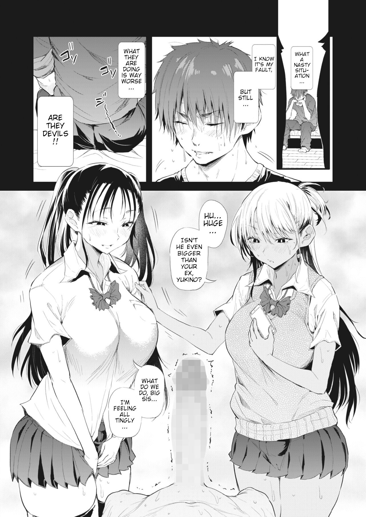 Totte Torarete Shirokuro Gal Shimai | They Caught My Crime On Camera Black And White Gyaru Sisters page 10 full