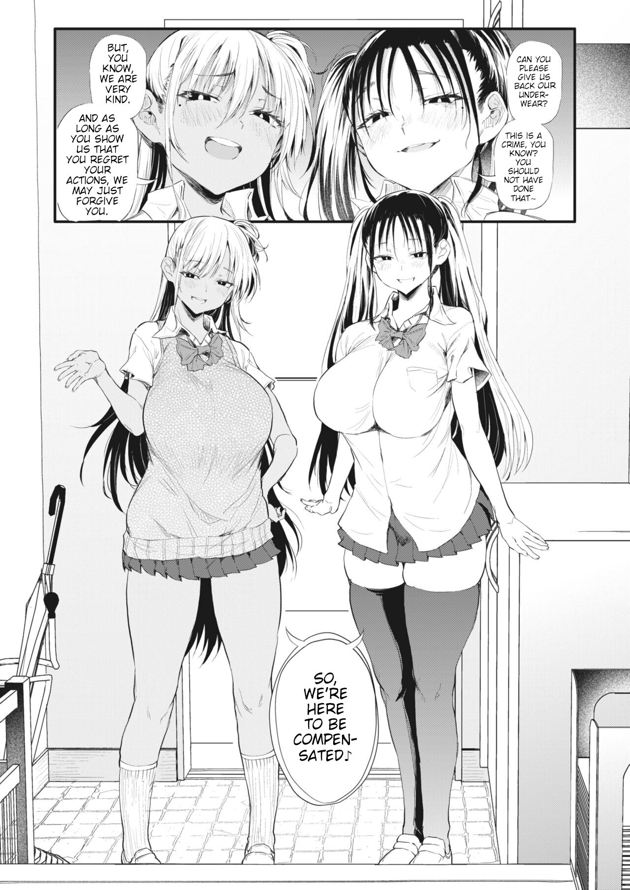 Totte Torarete Shirokuro Gal Shimai | They Caught My Crime On Camera Black And White Gyaru Sisters page 7 full