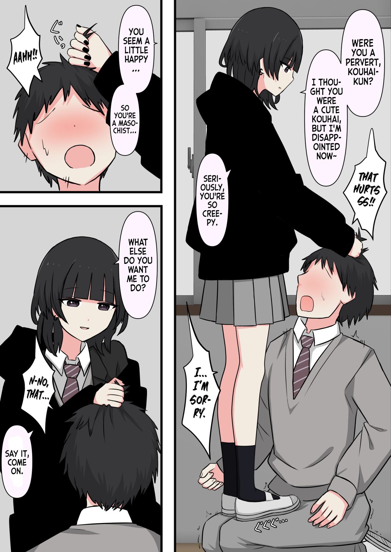 Kowasou na Senpai | Scary Looking Senpai page 6 full