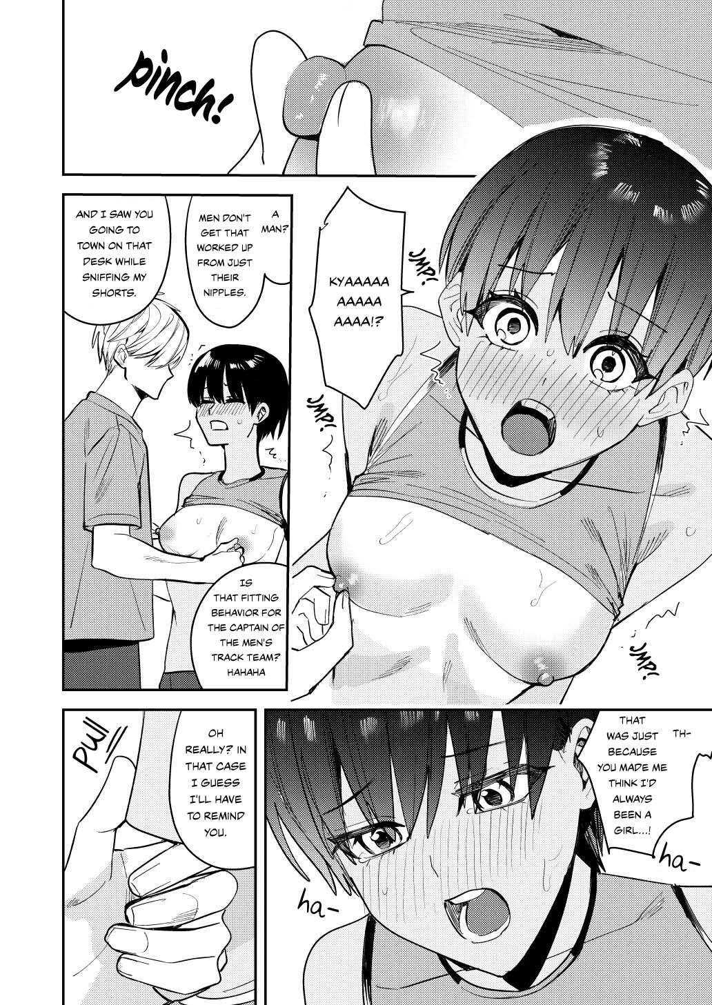 Rikujoubu no Ore ga Onna ni Sarete Kairaku ni Ochiteiku Ohanashi |  | How I Was Turned Into A Woman, Left The Track Team, And Became A Slut page 8 full