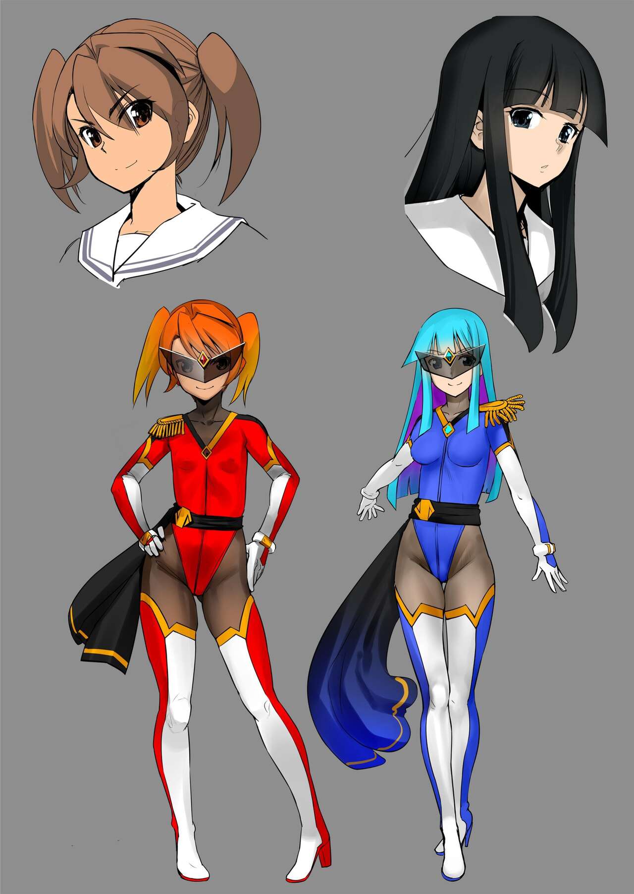 Enhyou Souki Twin Curely Yuri Heroine wa Otoko no Chinpo ni Haiboku suru Zenpen + Kouhen | FlameFrost Duo TWIN CURELY ~Yuri Heroines Defeated By Dick~ Part 1+2 page 3 full