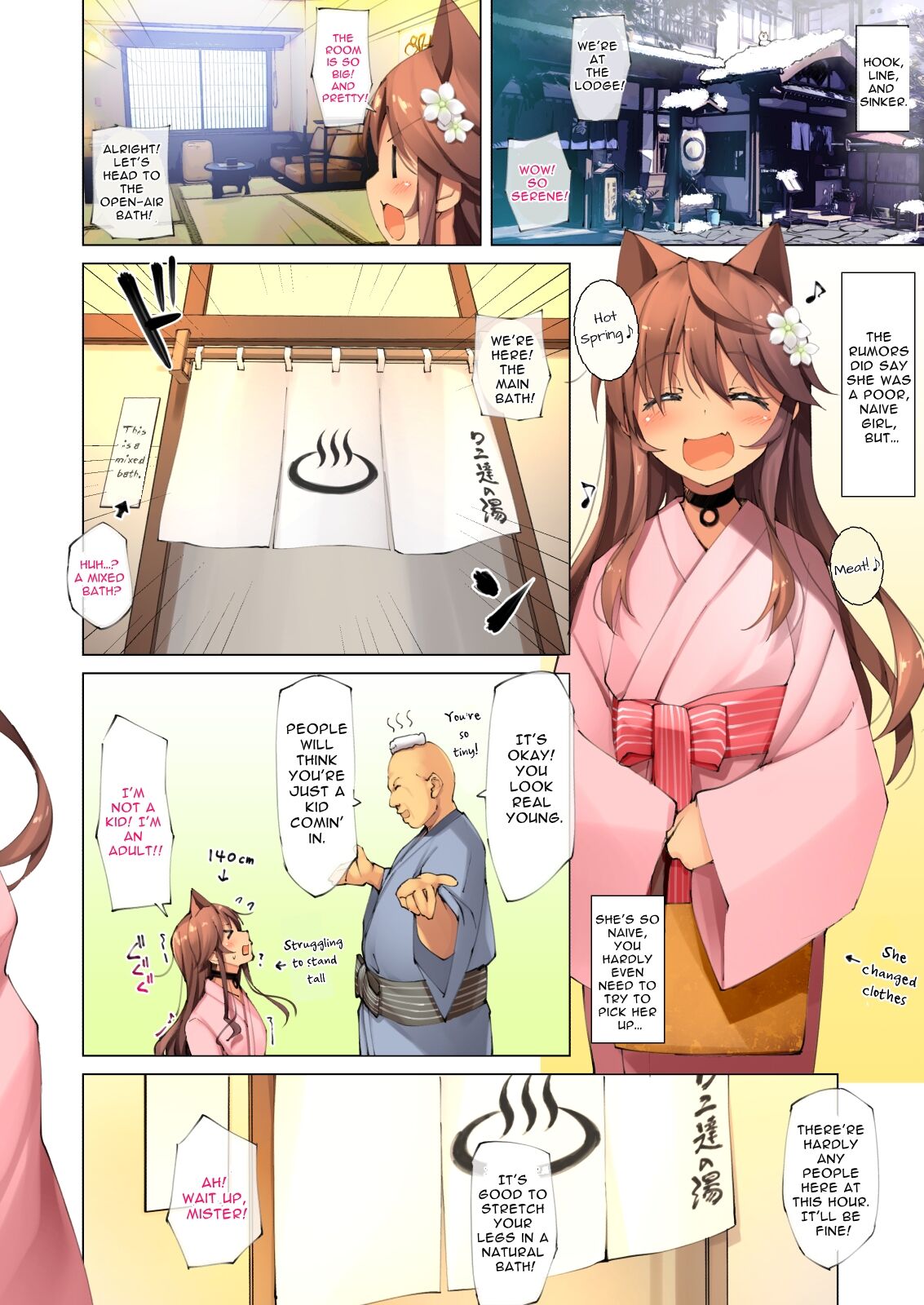 Neko Neko Note 7 Choroi Shoujo Onsen Sasotte Yukemuri Sex Suru Hon + Omake page 6 full