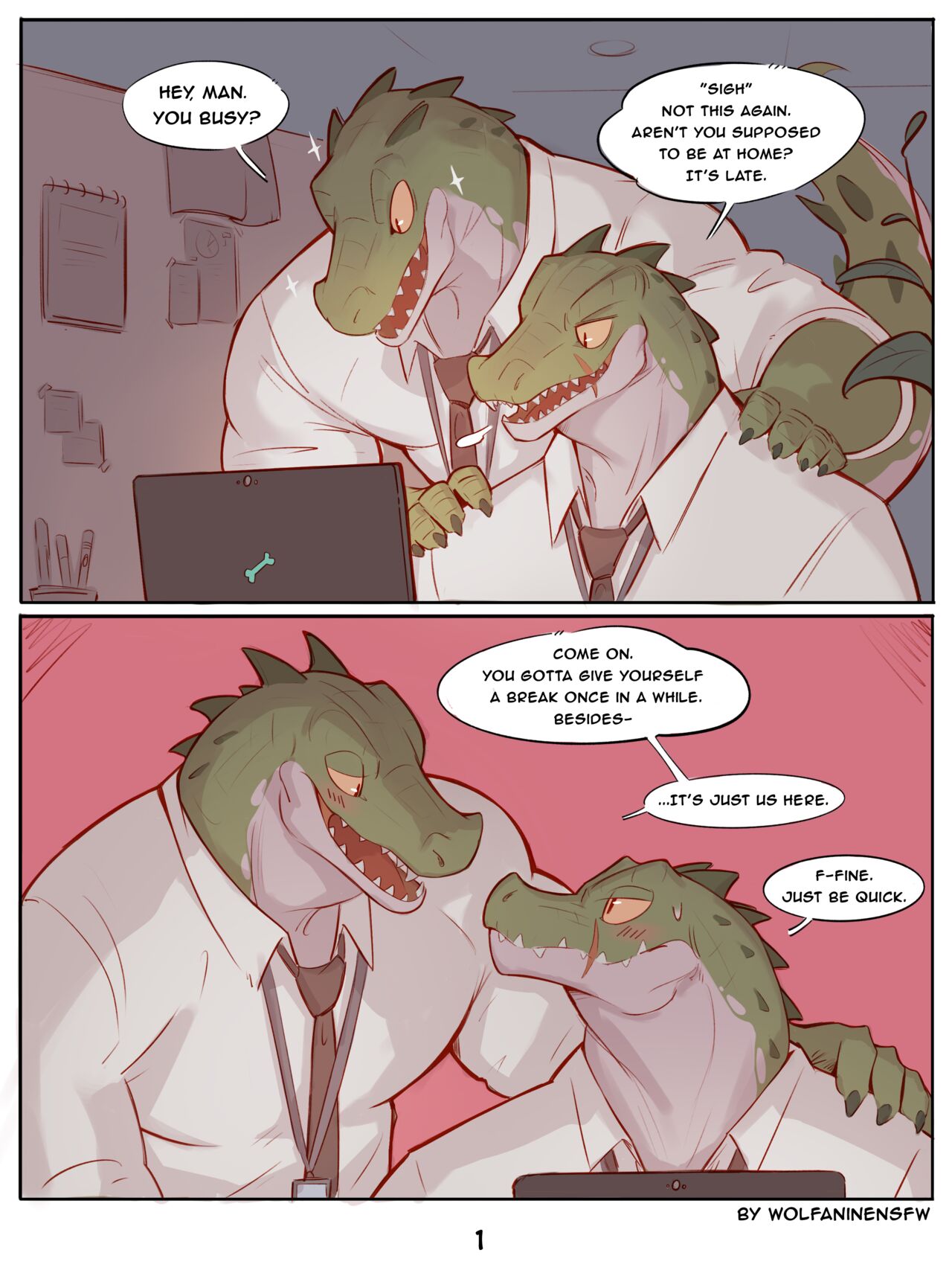 Just Two Lizards in the Office page 1 full