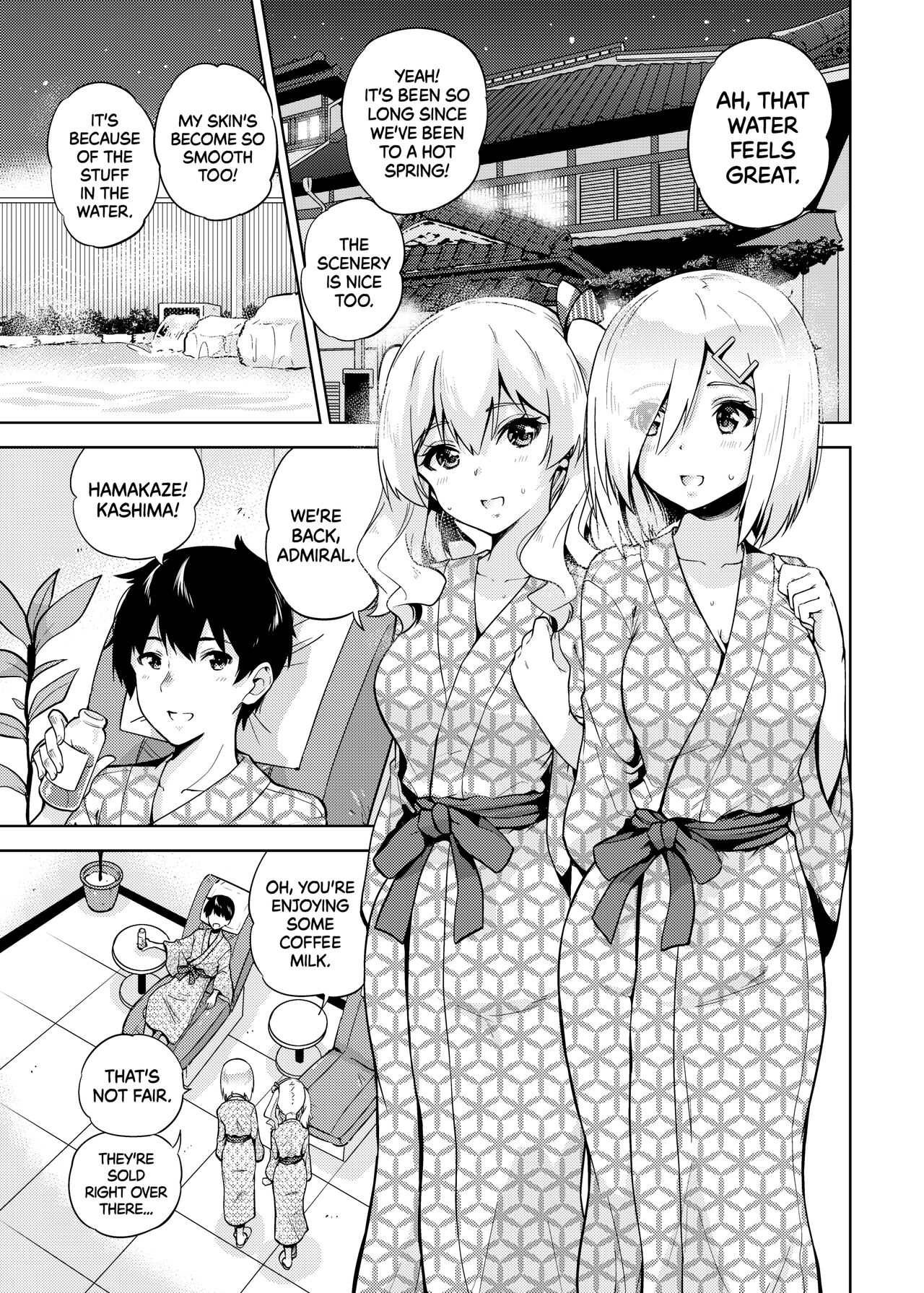 Onsen Yukata na Kashima-san to Hamakaze-san to. | Hamakaze and Kashima in Hot Springs and Yukata page 2 full
