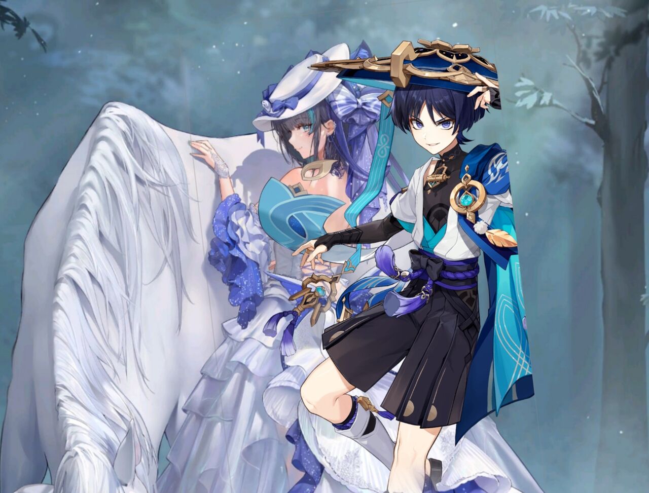 碧蓝航线柴郡x原神散兵cp图集 page 2 full