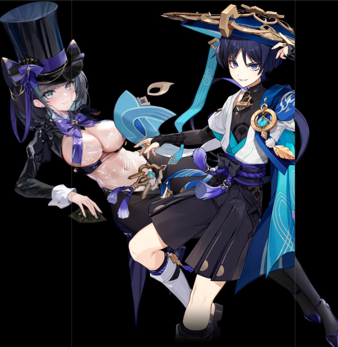 碧蓝航线柴郡x原神散兵cp图集 page 4 full