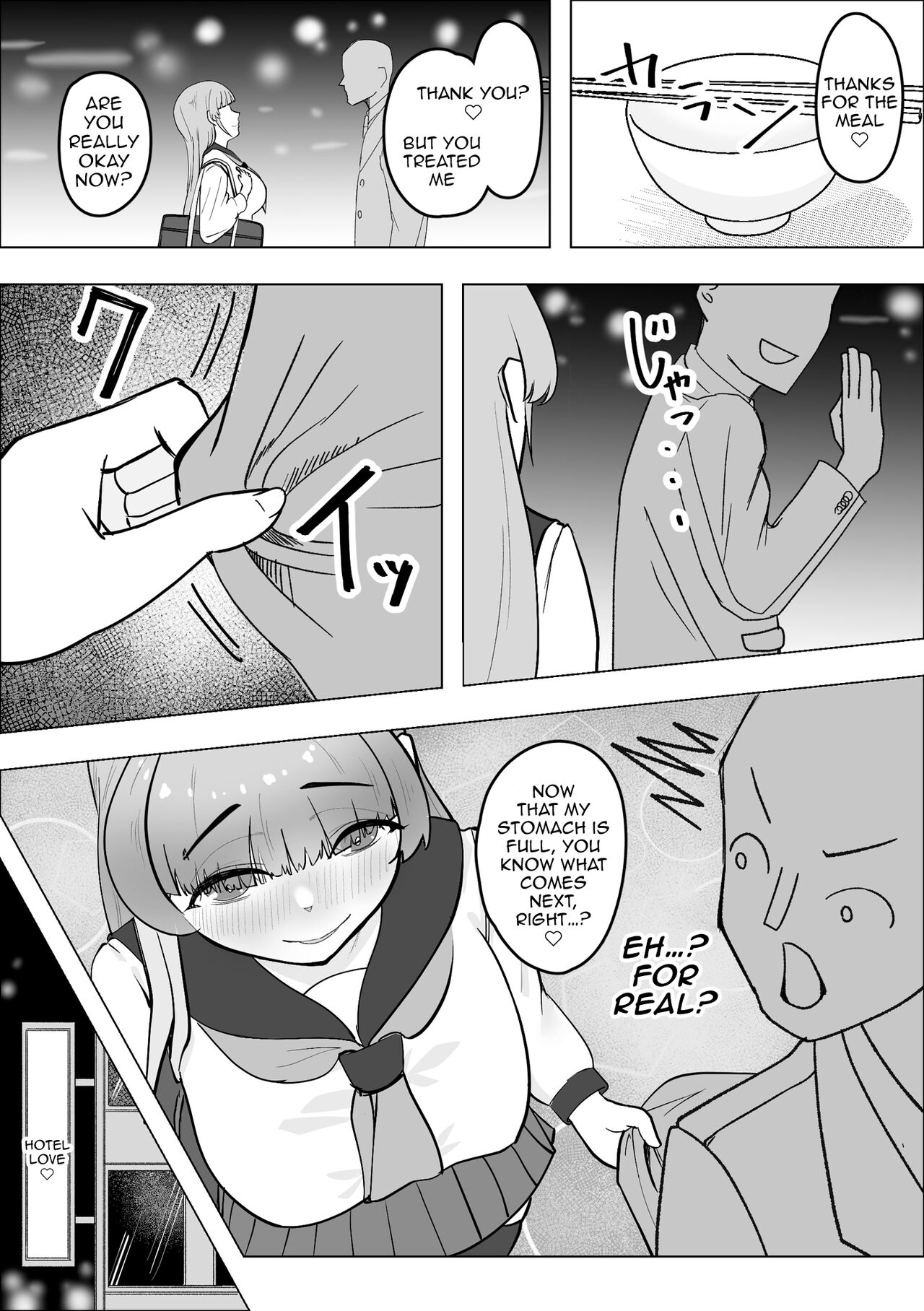 Tabe Gal -Muchimuchi Tennen Gal wa Papakatsu Shimasu- | Tabe Girl -A Chubby Airheaded Girl Becomes a Sugar Baby- page 8 full