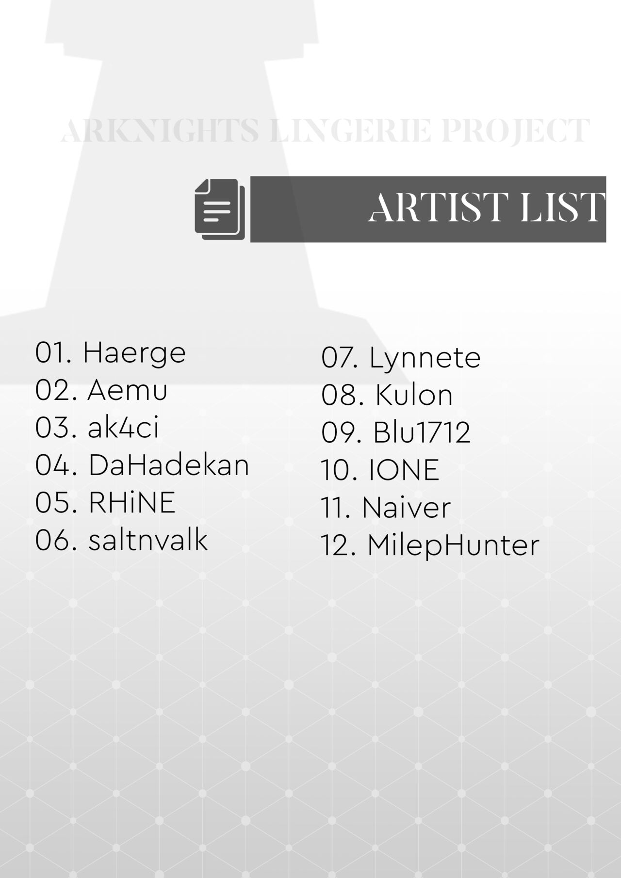 Arknights Lingerie Collaboration Fanbook page 3 full