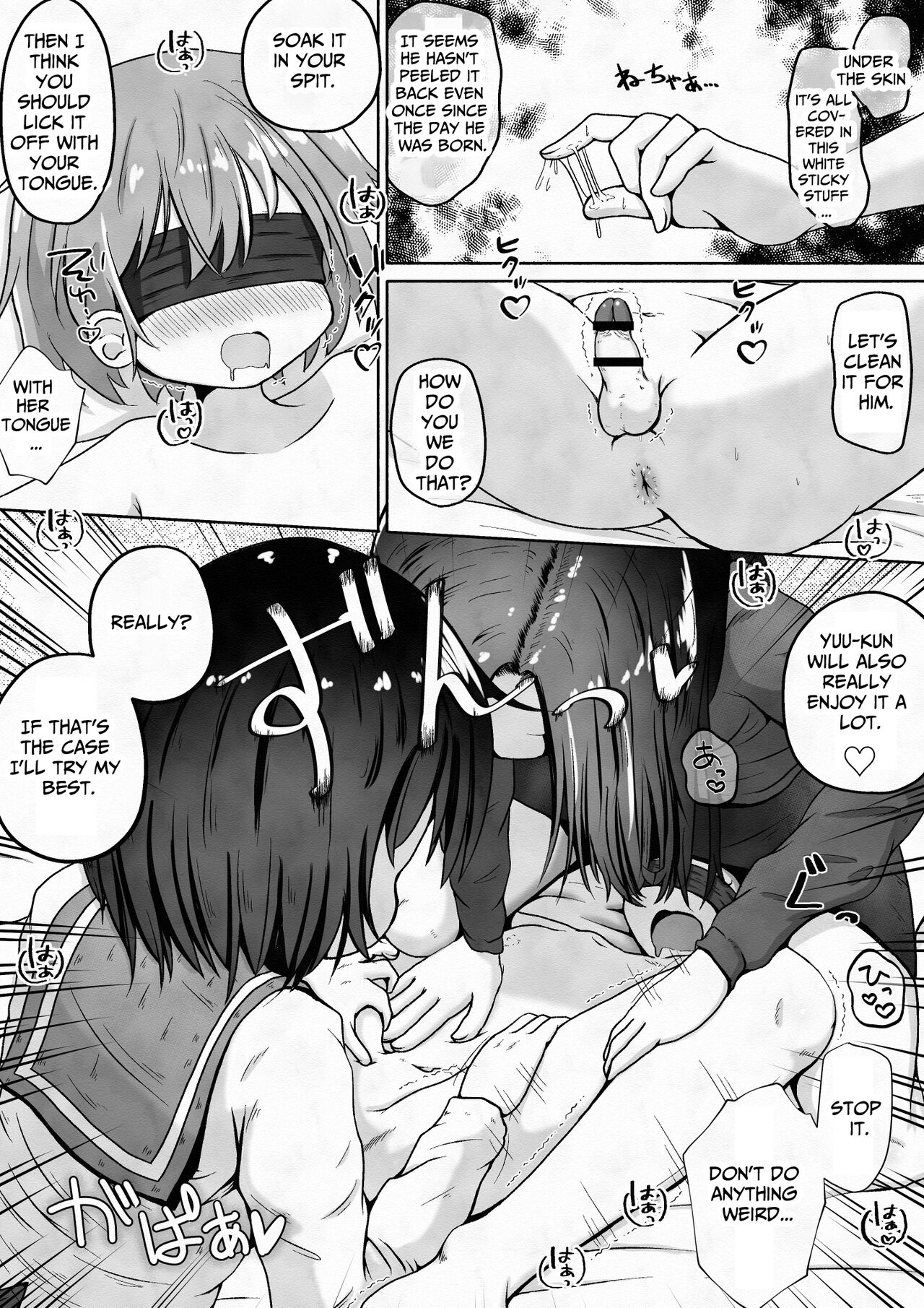 Otoko no Ko ga Osananajimi no Shimai ni Kairaku Choukyou Saserareru Ohanashi | Pleasure Training By Two Sisters page 10 full