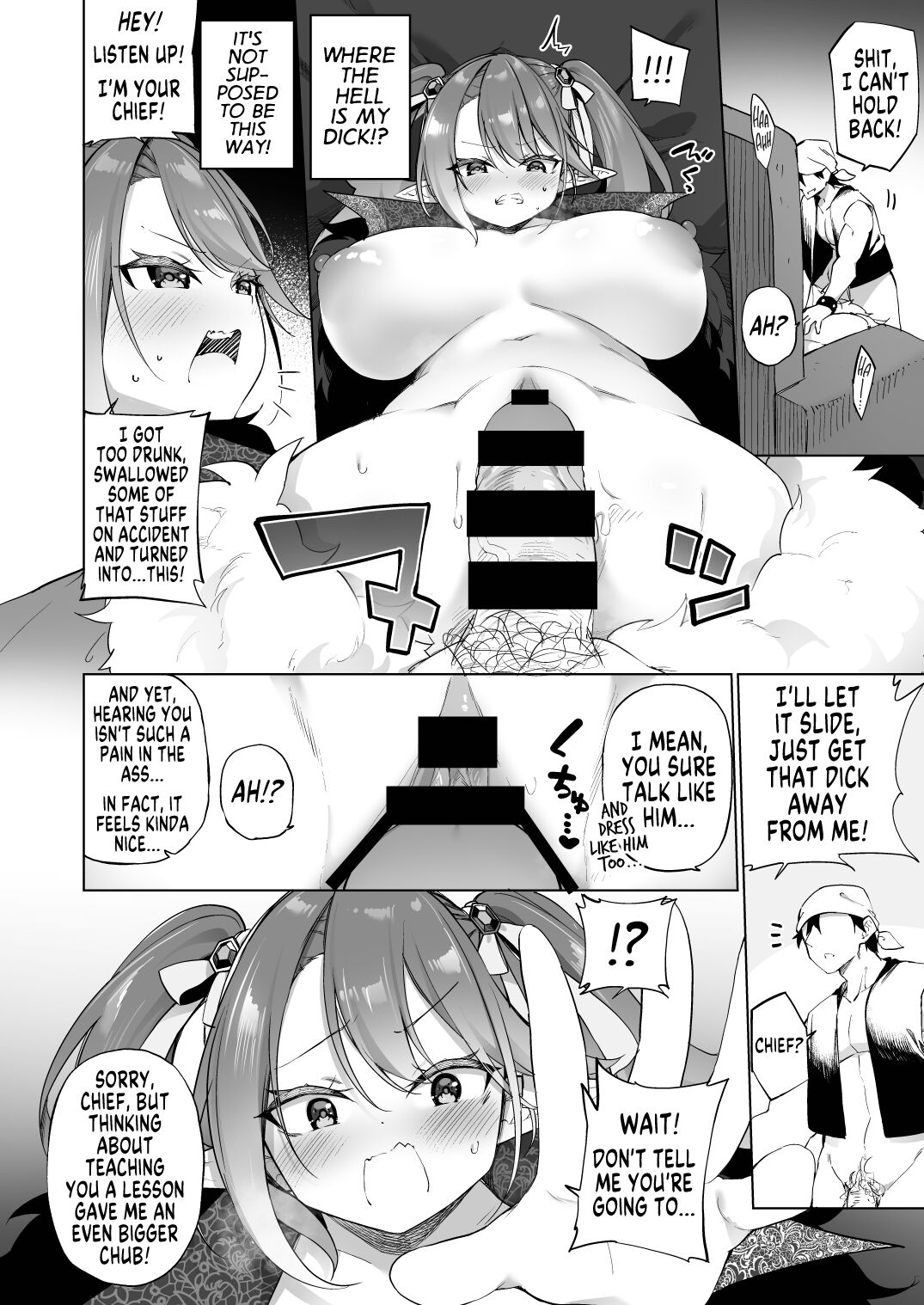Mesugaki Elf ni Natta Don Elf-ka no Kusuri part 3 | A Bandit Chief Who Turned Into a Bratty Elf Girl Elvification Drug part 3 page 8 full