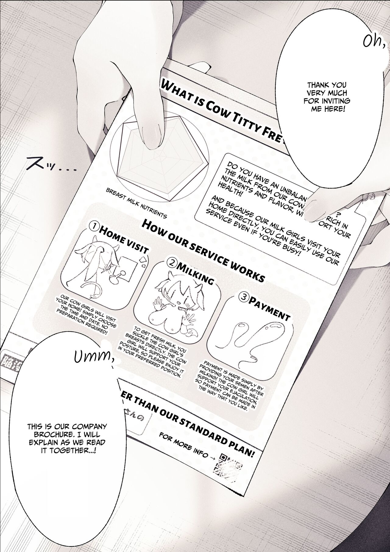 Shinjin Ushi Musume no Dokidoki Oppai Milk Houmon Hanbai! | Rookie Cow Girl's Titillating Titty Milk Touting! page 5 full