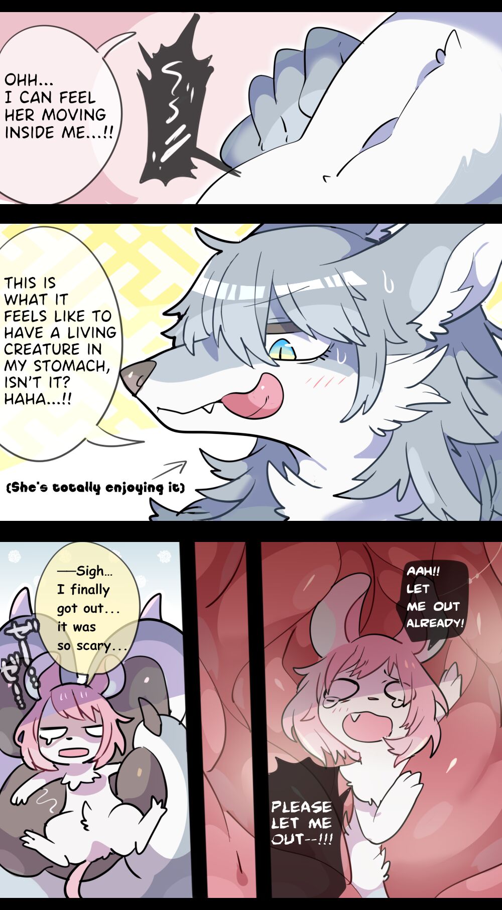 Giant Wolf Girl VORE & GTS page 7 full