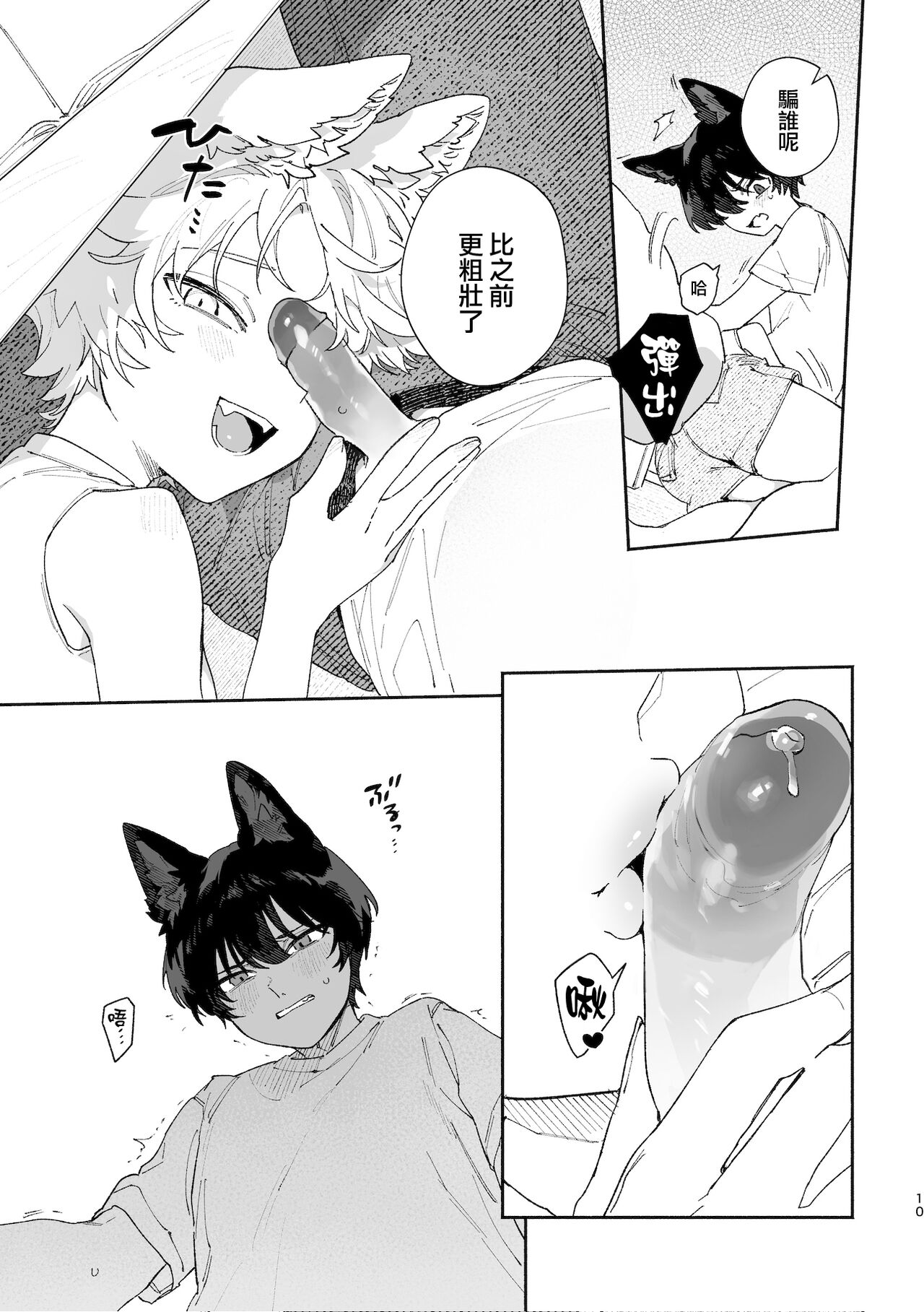 ♂ ga uke. Koyōte-chan × kai inu-kun｜♂吃掉甲斐犬。小郊狼X甲斐犬同学 page 10 full