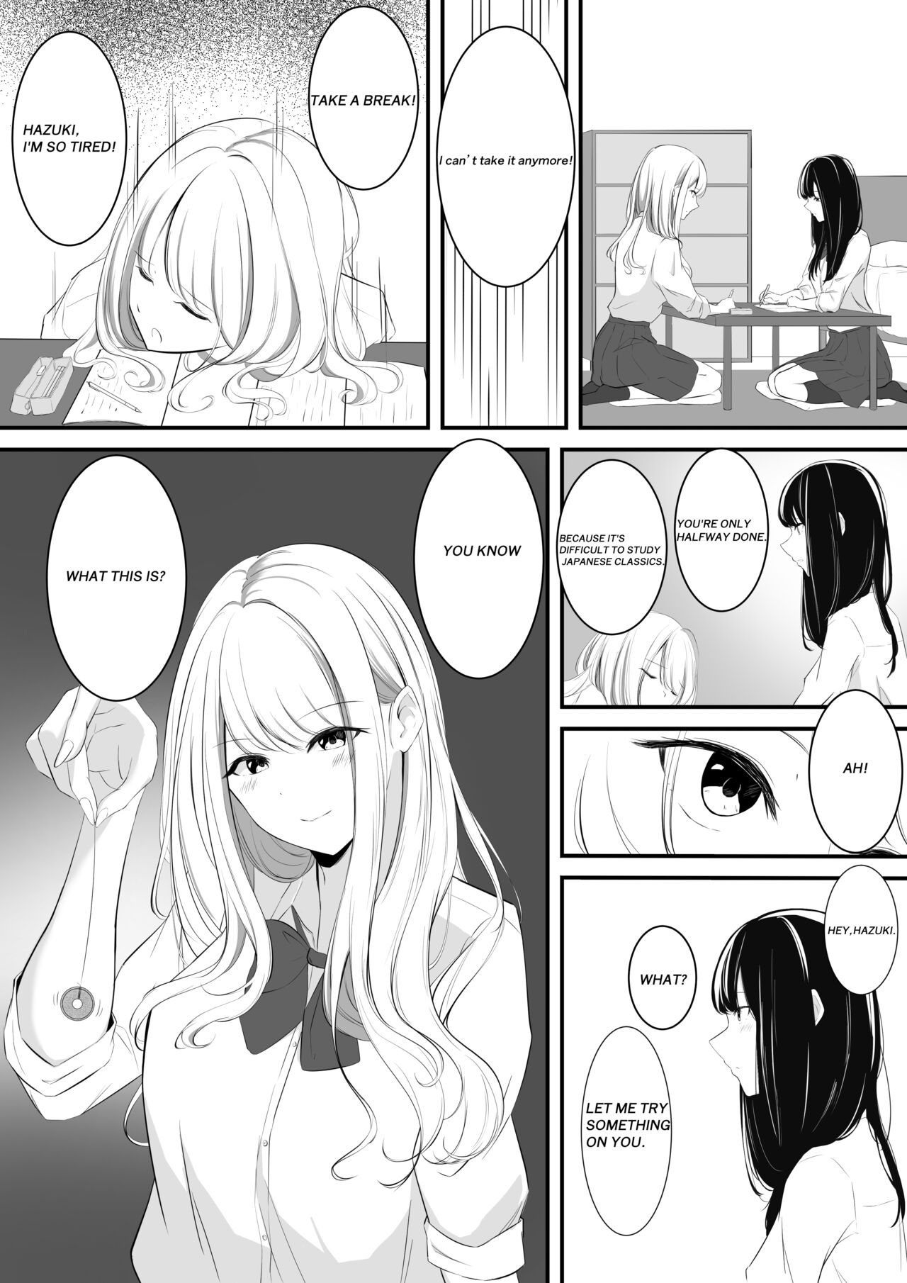 Yuri comic Part 1,2 and 3. page 1 full
