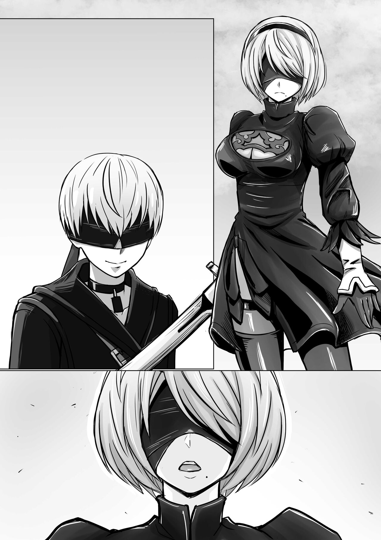 2B, 9S kara Hacking o Ukeru page 8 full