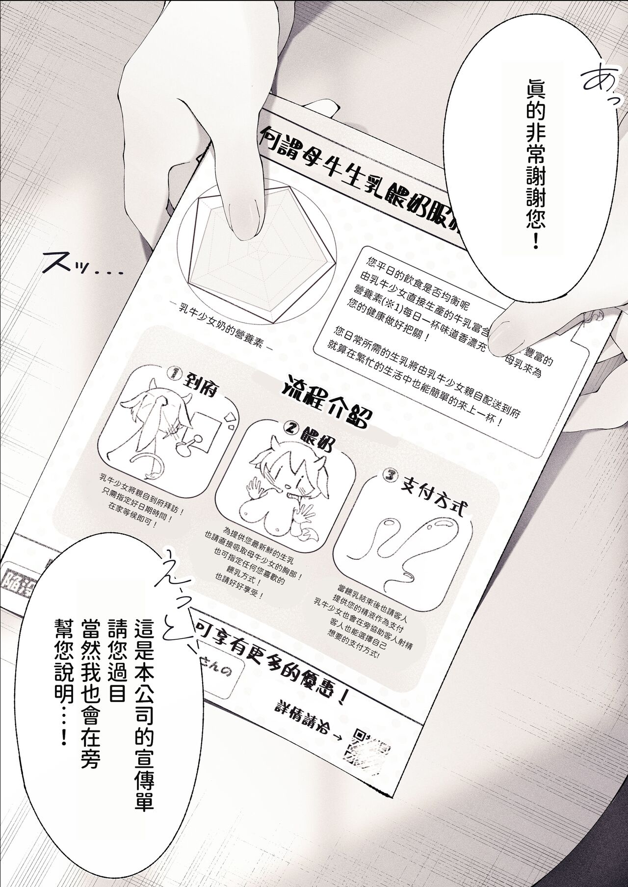 新人ウシ娘のドキドキおっぱいミルク訪問販売!  中文翻譯 page 5 full