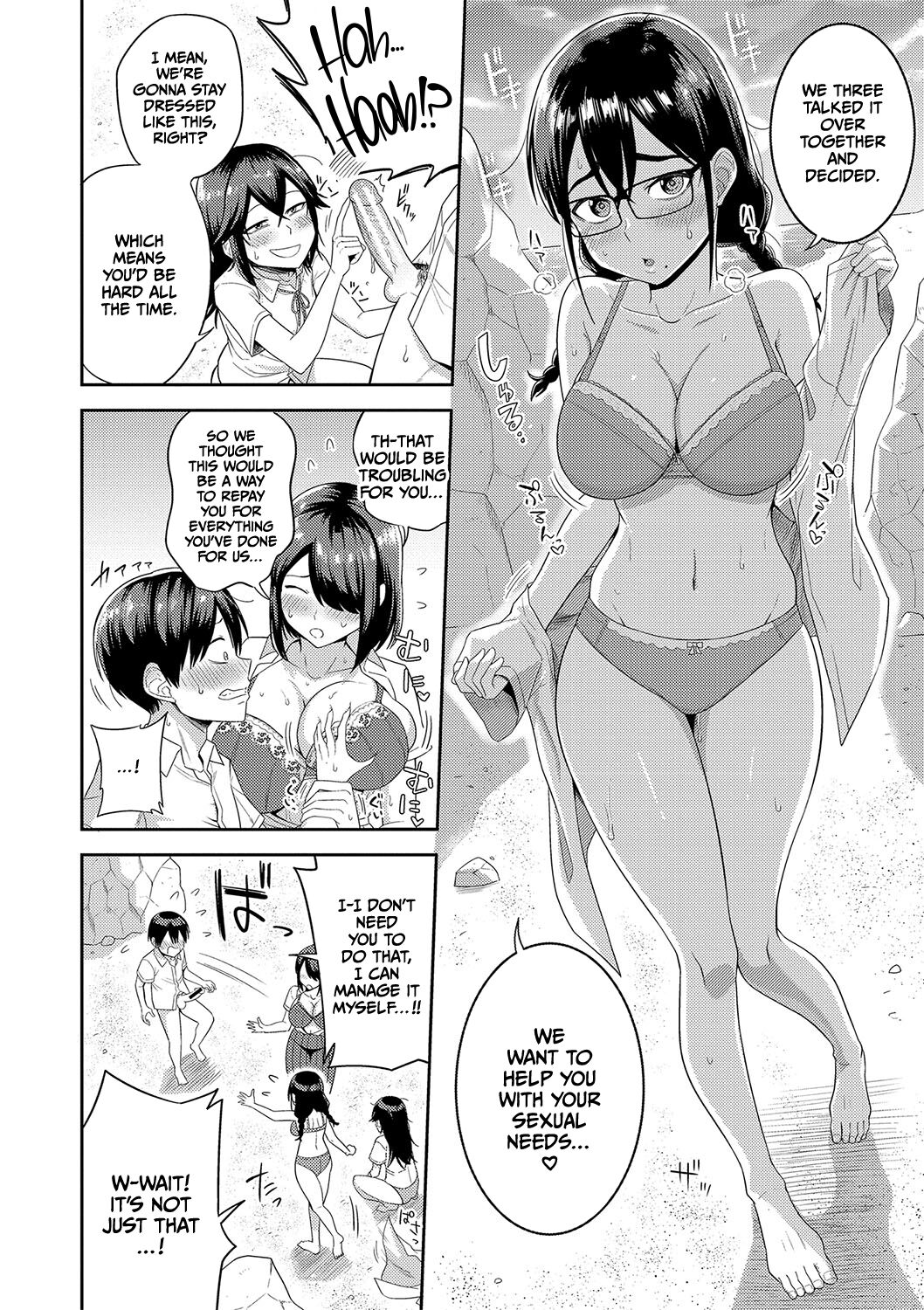 [Makosho] Mujintou de, SEX ni Kyoumi Shinshin na Dosukebe Inkya Joshi-tachi to Harem Life [English] [CulturedCommissions] [Digital] Hentai - Raw  19