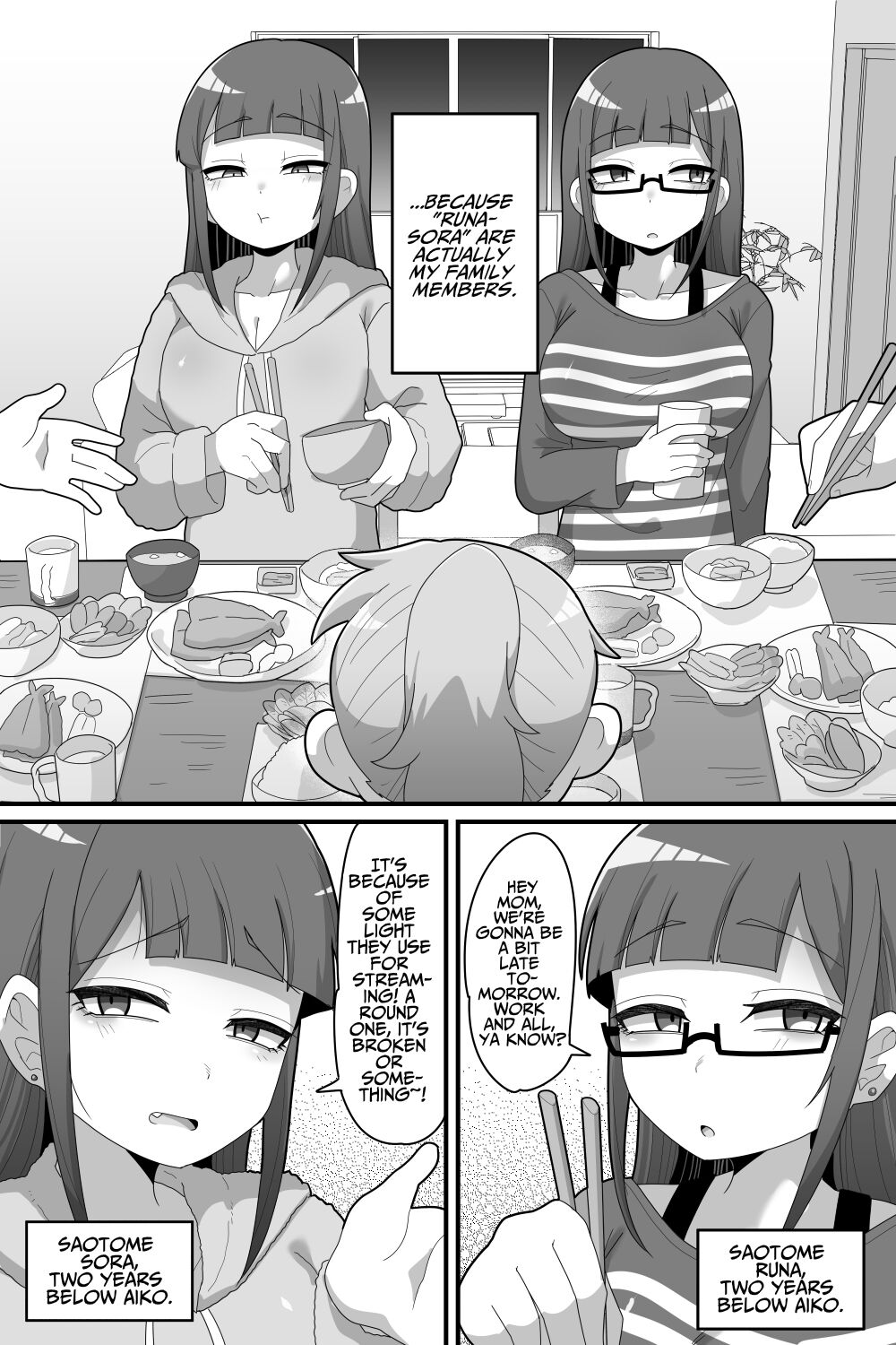 [Dakkoku Kidoutai S.A.C (Dakkoku Jiro)] Futanari Futago ni Aisaresugitemasu | Loved Too Much by My Futanari Twin Step-sisters [English] [T's Translations] Hentai - Raw  5