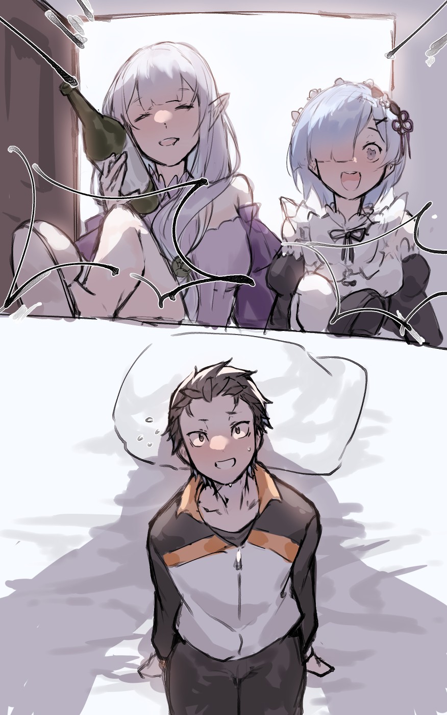 Subaru x Emilia and Rem page 3 full