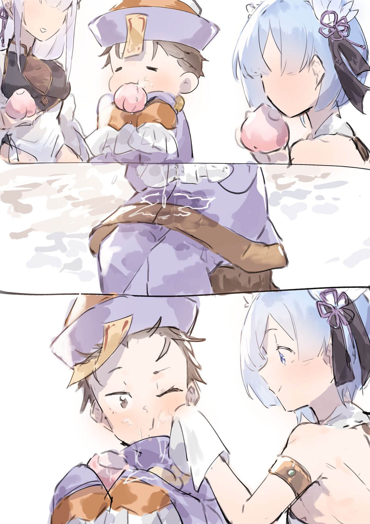 Subaru x Emilia and Rem page 9 full