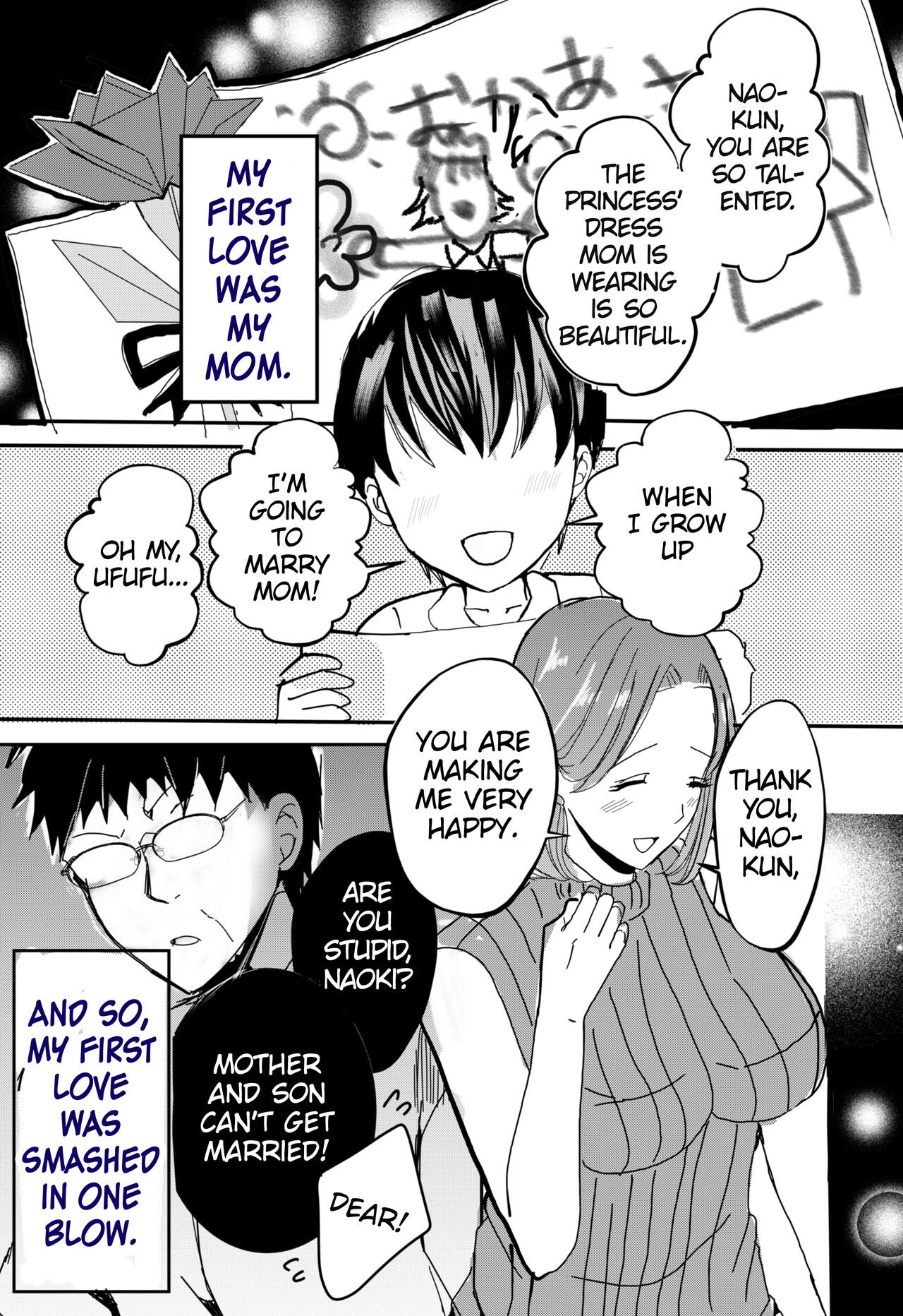 Bonyuu Kaa-san no Naka ni Modoritai 1 ~Kaa-san ga Kinshin Koubi o Yume da to Omoikonderu Ken~ | I Want To Go Back To My Lactating Mom's Womb 1 ~Mom is Convinced That Our Incestual Copulation Is A Dream~ page 2 full