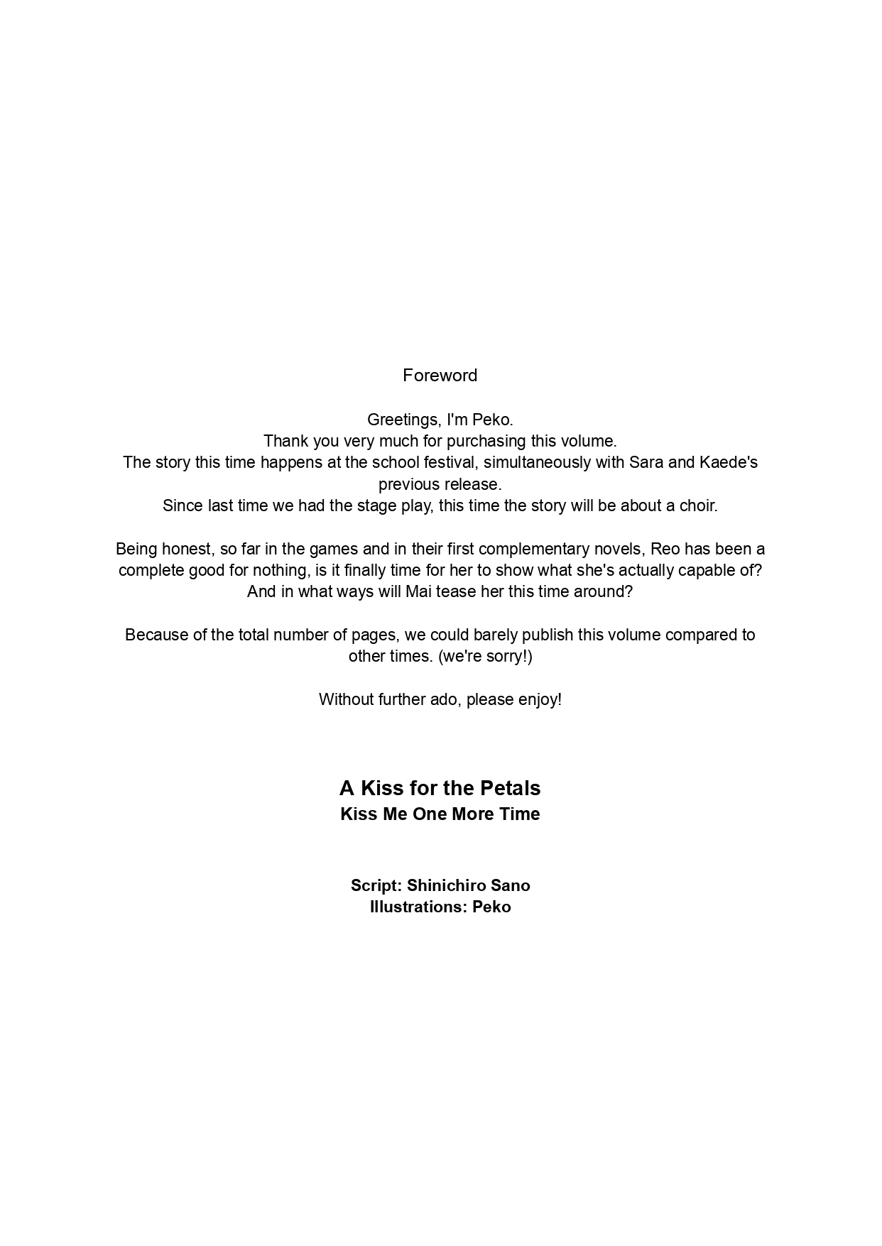 Sono Hanabira ni Kuchizuke o - Ai no Kiss o Mou Ichido | A Kiss For The Petals - Kiss Me One More Time page 2 full