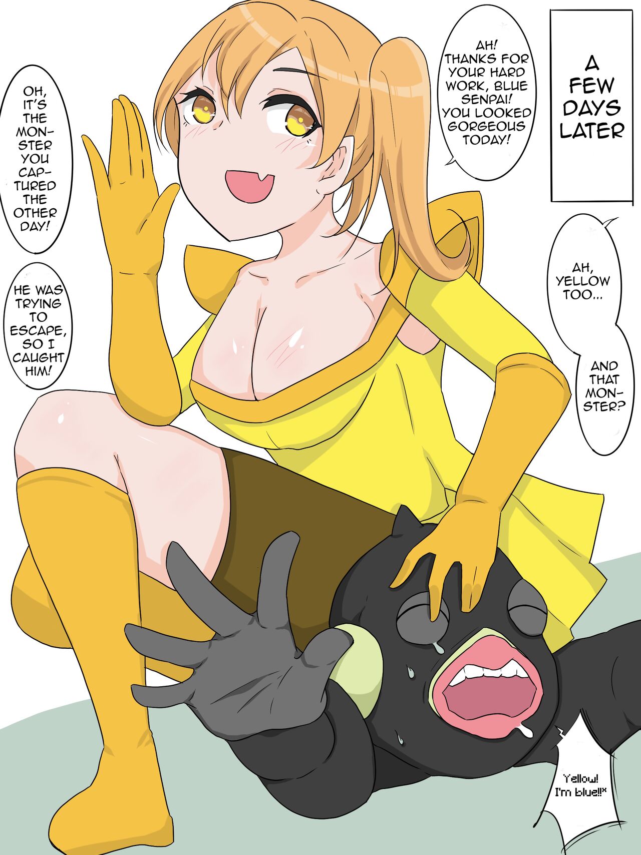 Superheroine from a Sentai series Swaps Bodies with a Low-ranking Combatant page 4 full