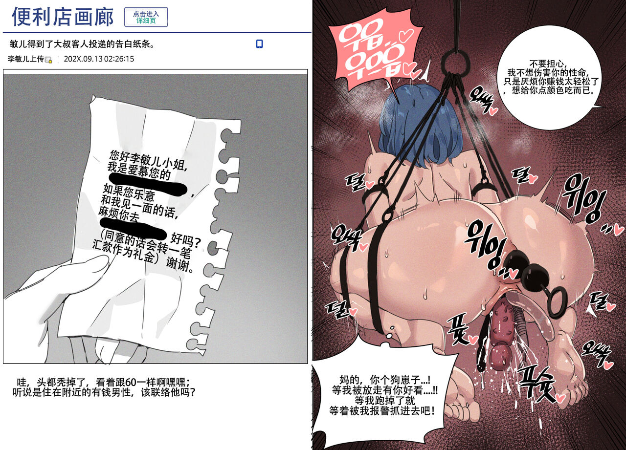 LUXsumildo·便利店工作的色情福利姬李敏儿小姐（原创系反差H·LC整合汉化组汉化） page 5 full