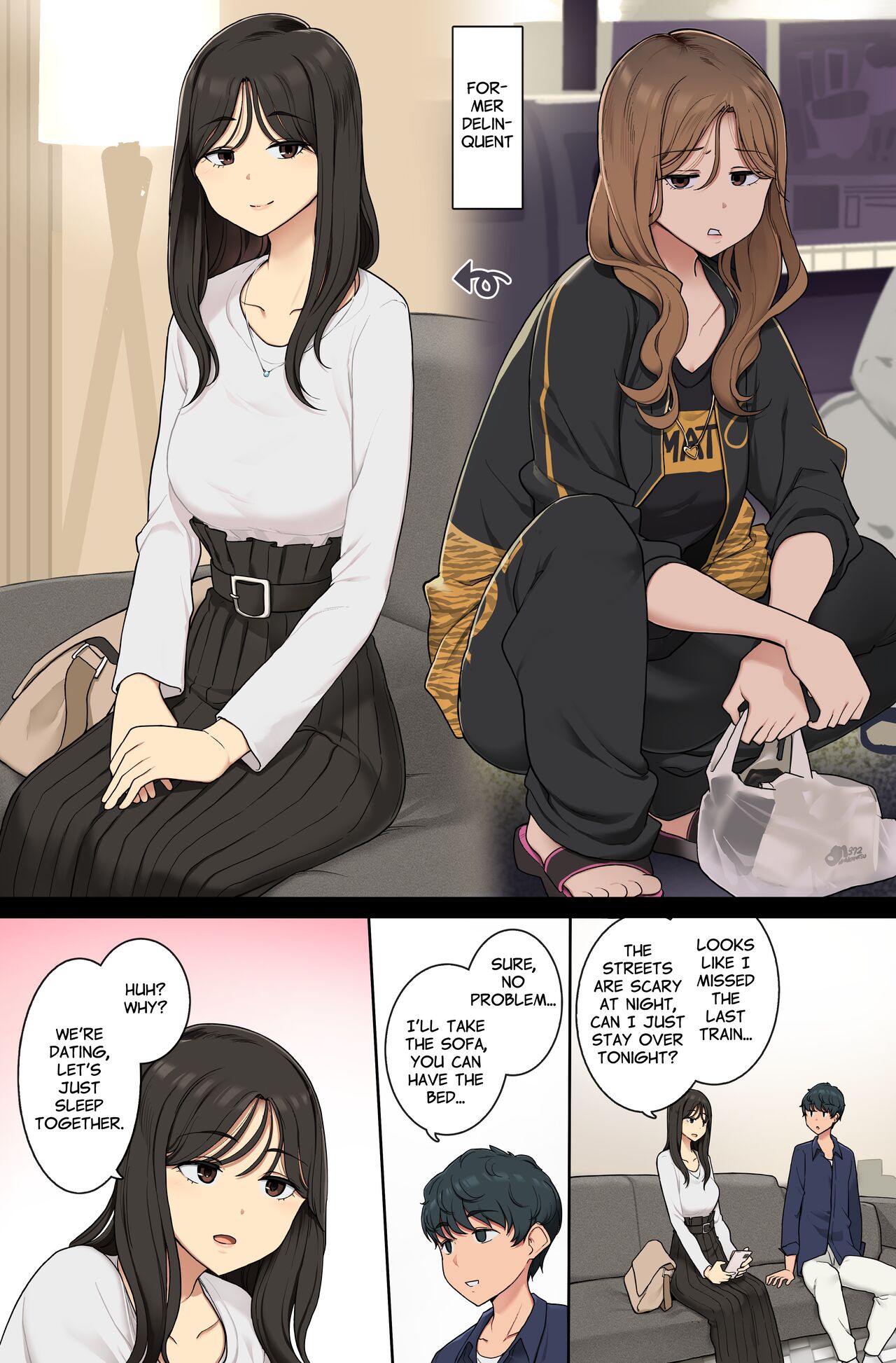 MotoYan ga Dechau Onee-san | An Ex-Delinquent Lets Her Old Self Slip Out page 1 full