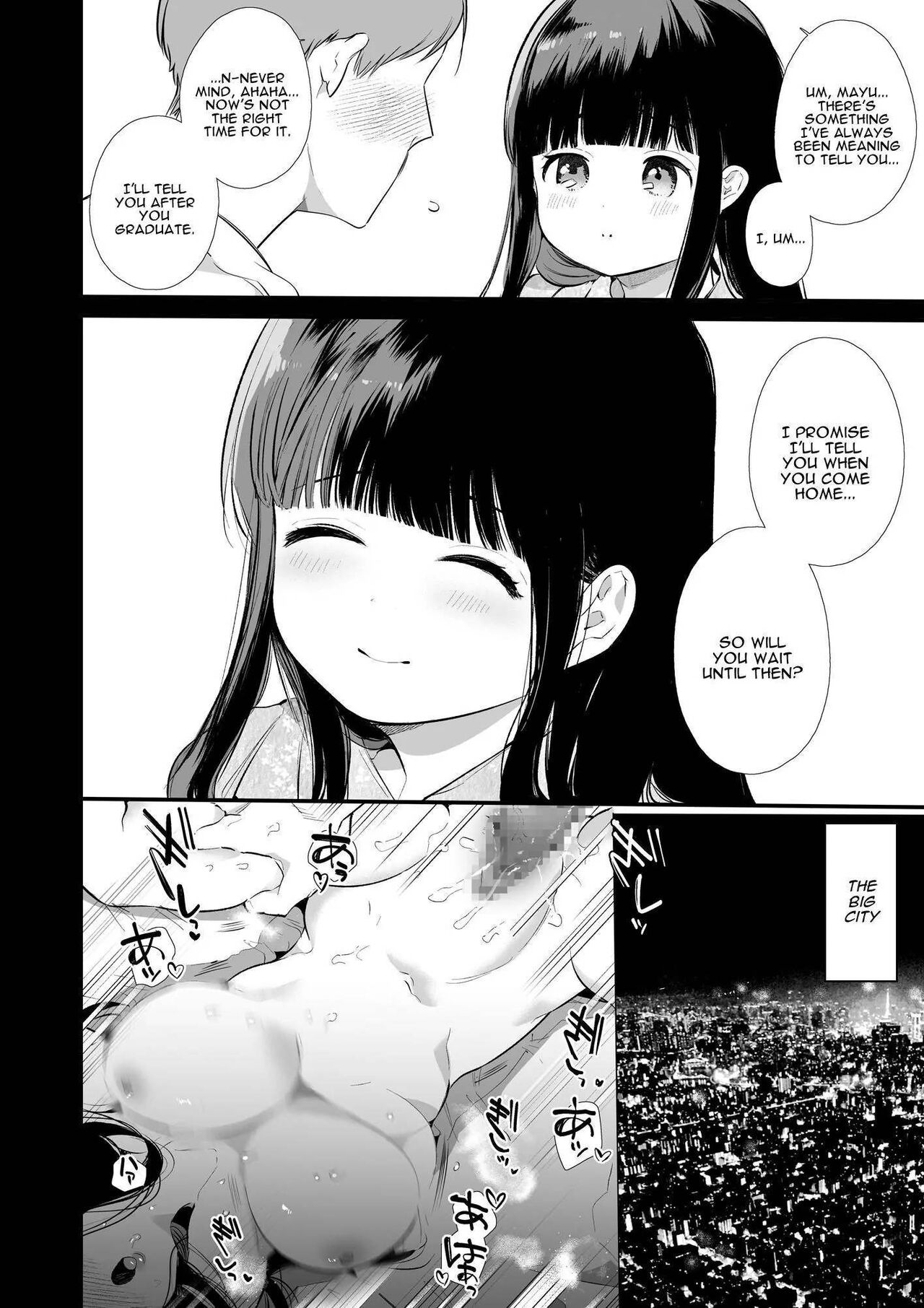 Mayu-chan NTR ~Daigaku Shingaku no Tame Joukyou Shita Kanojo ga Onzoushi ni Tsukamari Dekiai Sarete Shimatta~ | Mayu-chan NTR ~Big Dick in the Big City~ page 4 full