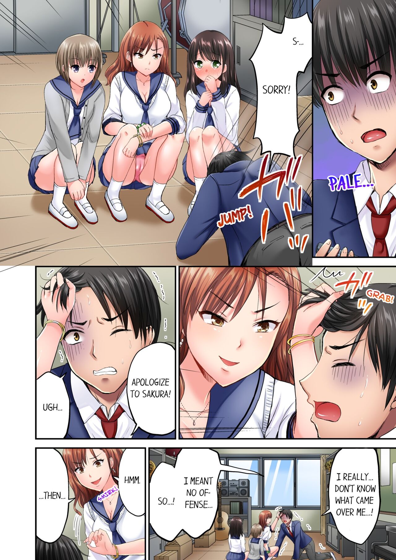 Pashiri no Shita Teku, Yabaitte... ~ Ebi Sori Iki Suru Namaiki Gyaru 1 | Bullied Boy's Tongue Revenge 1 page 3 full